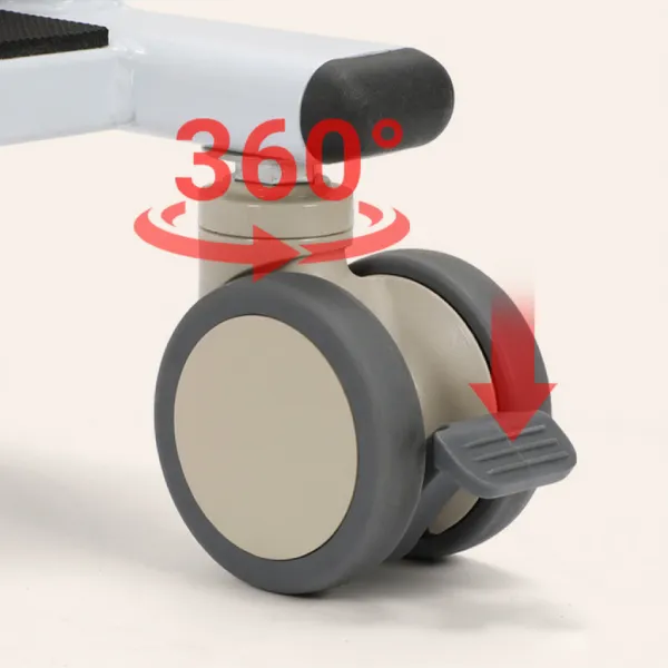 3-inch silent universal wheel with 360-degree rotation and brake pedal
